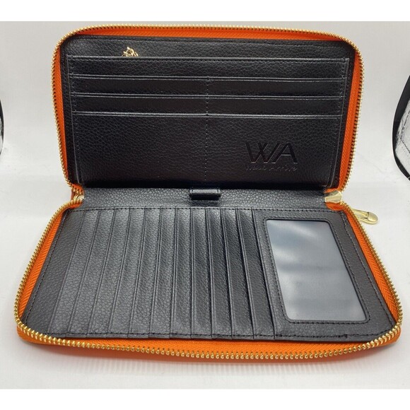 Walk Arrive Women’s Leather Tribal Hieroglyphics Multi Colors Wristlet Purse Boh - Picture 4 of 10